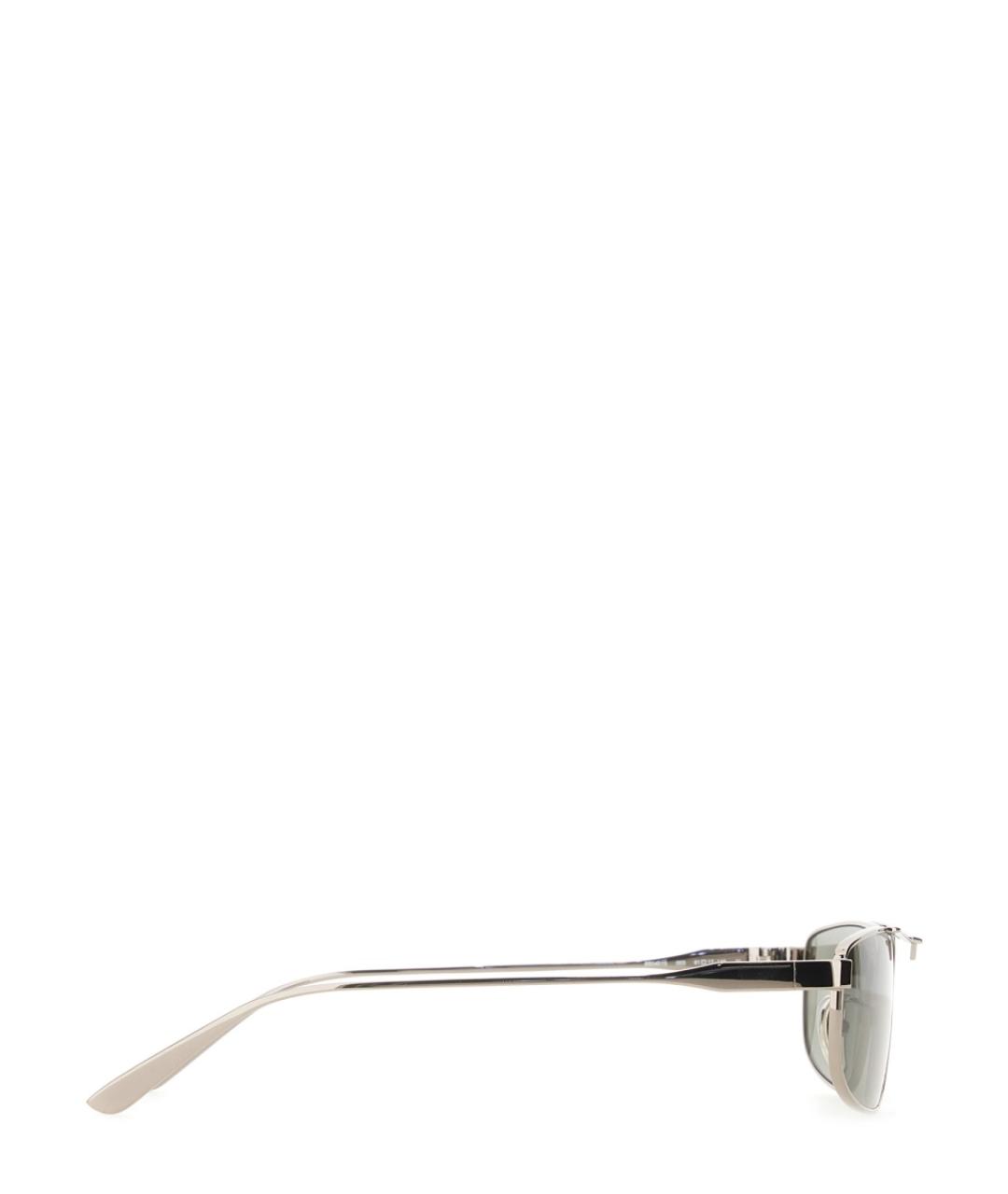 BALENCIAGA Серебряные металлические солнцезащитные очки, фото 3