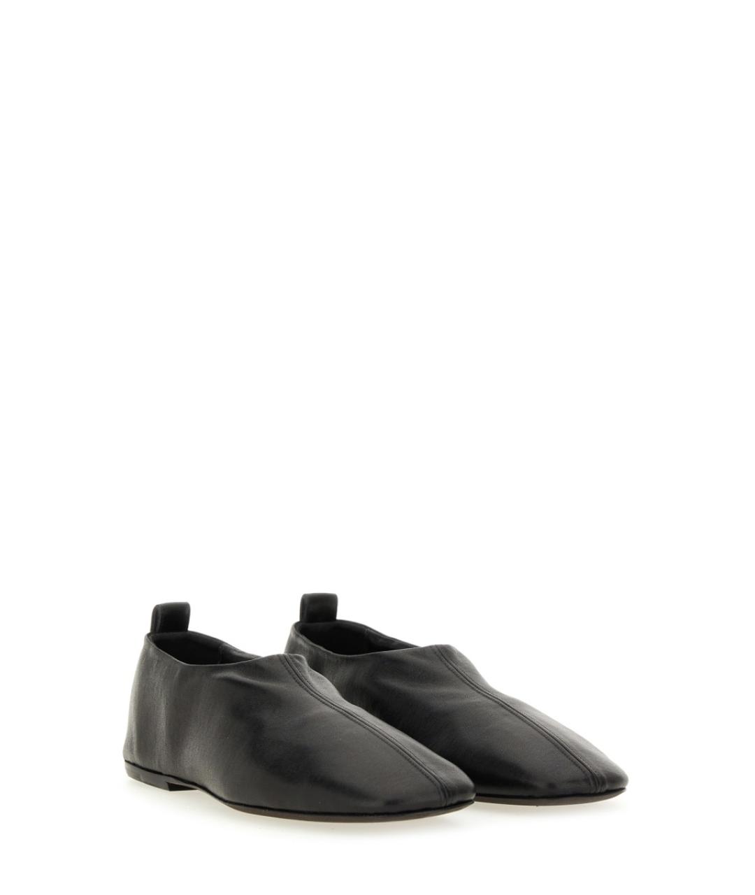 DRIES VAN NOTEN Черные кожаные балетки, фото 2