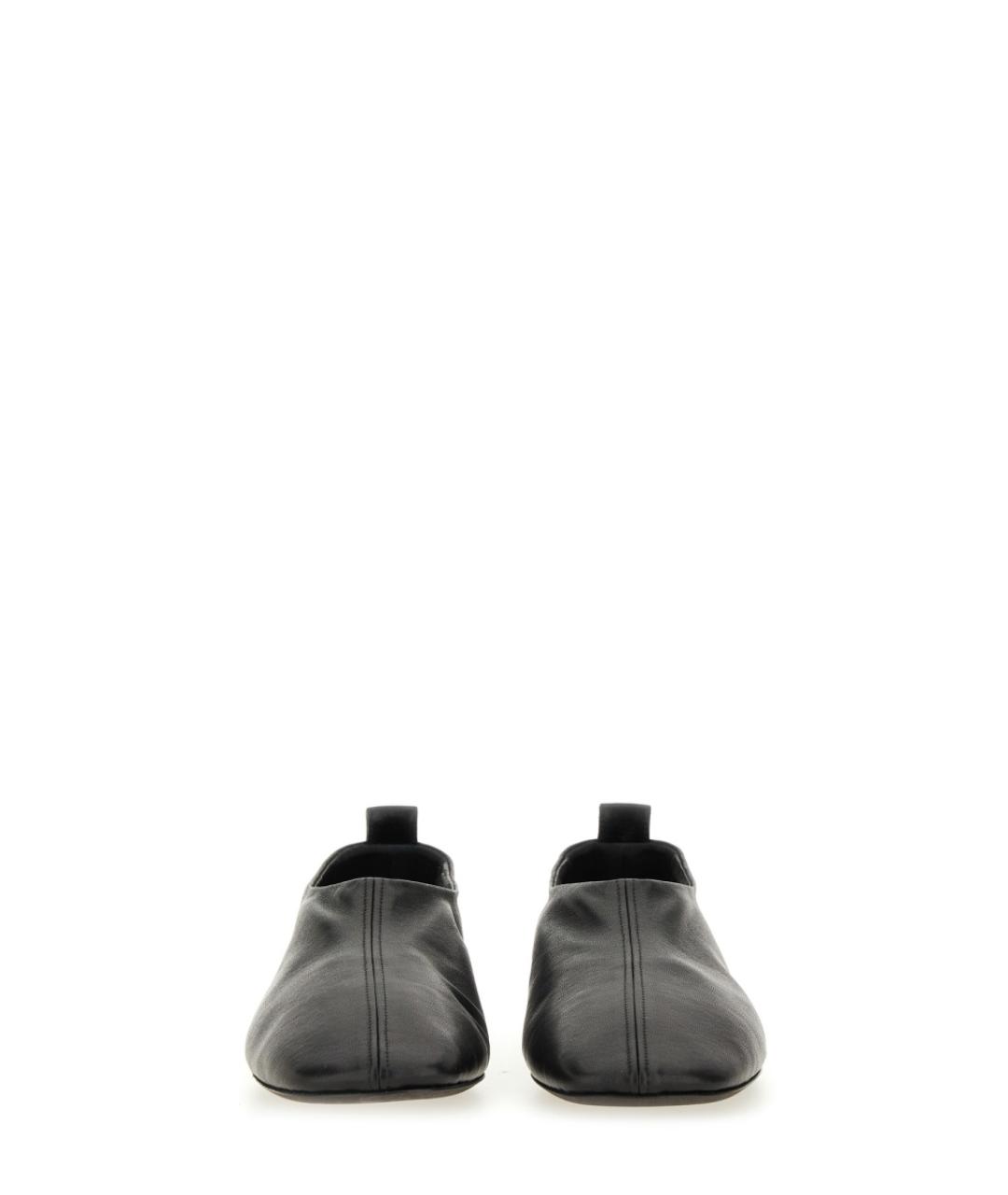 DRIES VAN NOTEN Черные кожаные балетки, фото 4