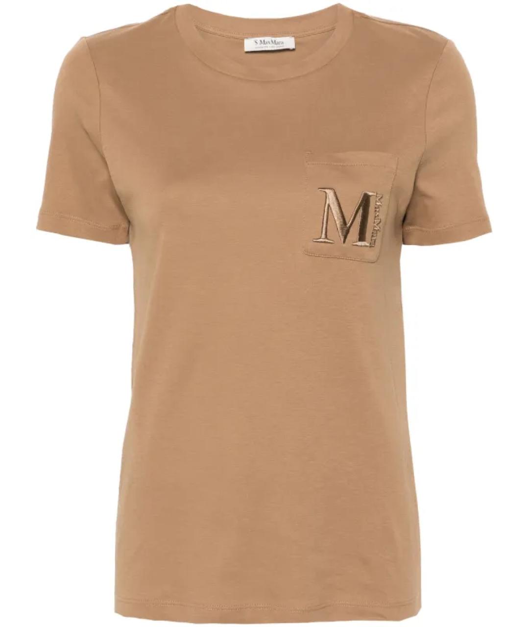 'S MAX MARA Бежевая хлопковая футболка, фото 1
