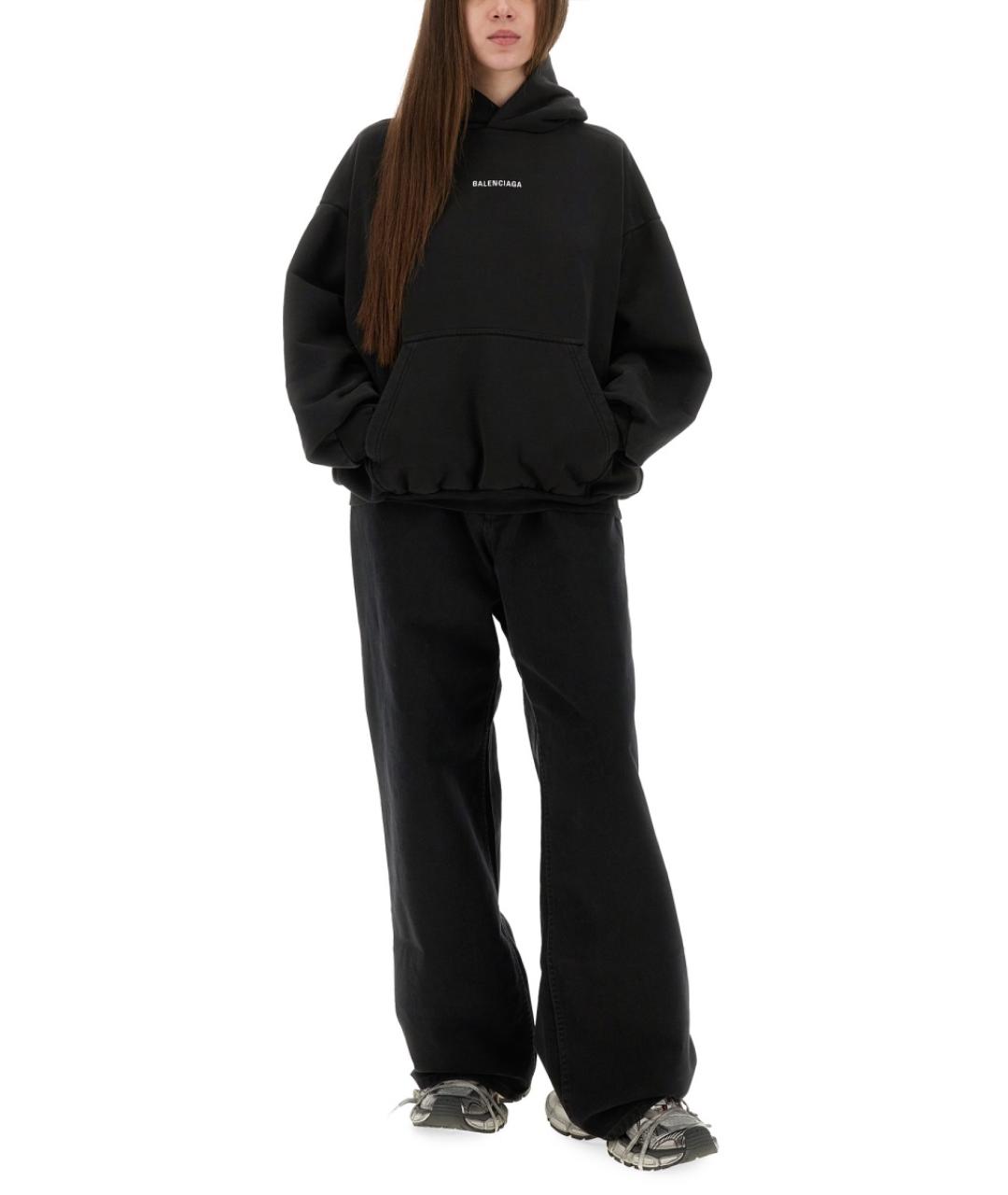 BALENCIAGA Черные хлопковые прямые джинсы, фото 6