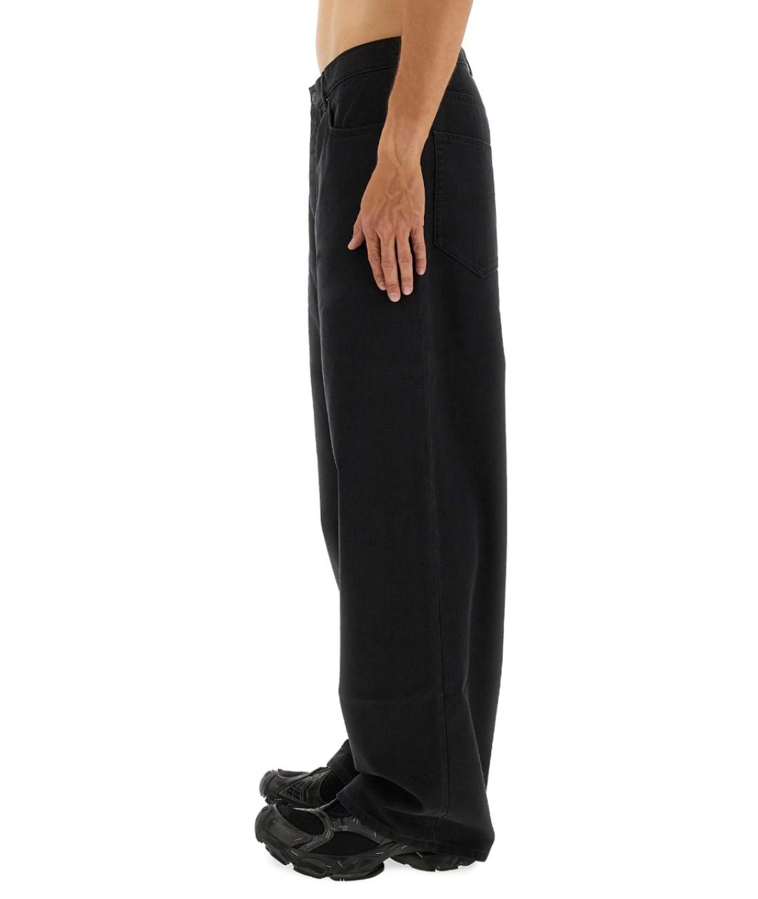 BALENCIAGA Черные хлопковые прямые джинсы, фото 8