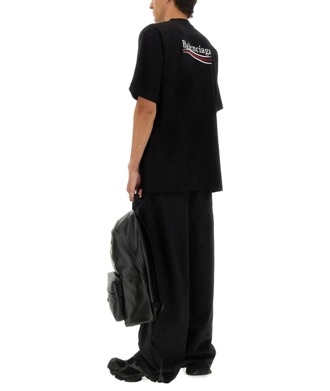 BALENCIAGA Черные хлопковые прямые джинсы, фото 3