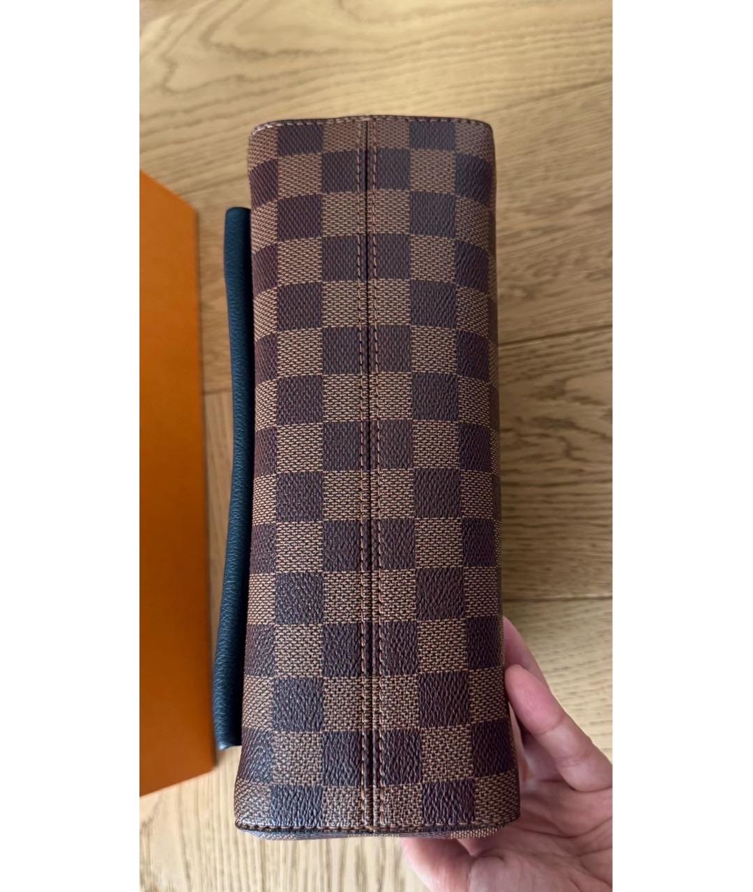 LOUIS VUITTON Коричневая кожаная сумка через плечо, фото 3