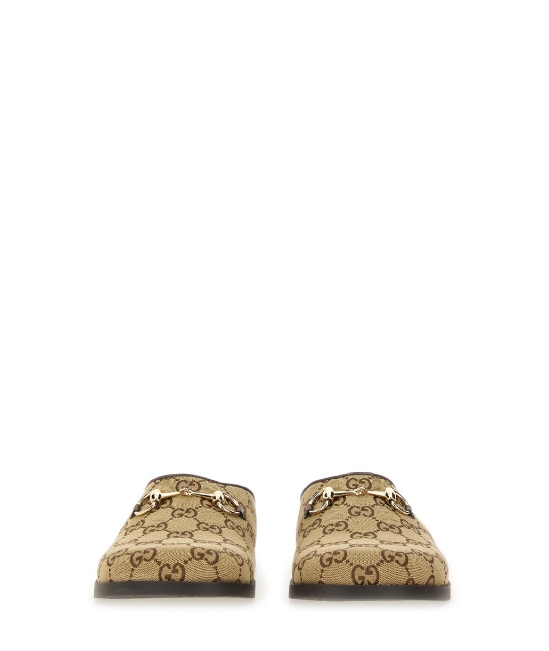 GUCCI Бежевые текстильные сандалии, фото 4