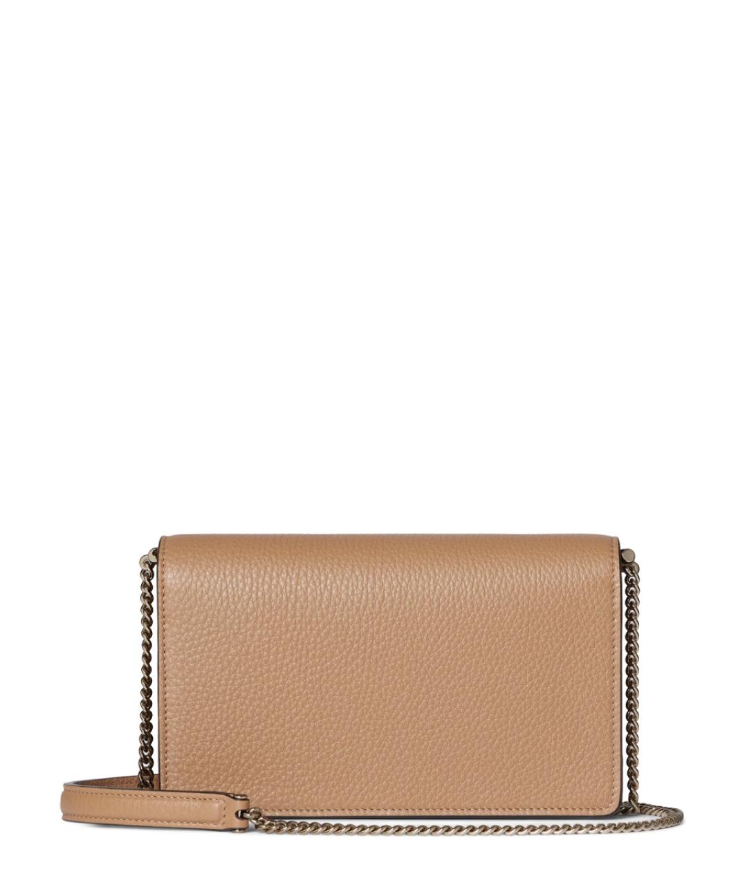 GUCCI Бежевый кожаный кошелек, фото 2
