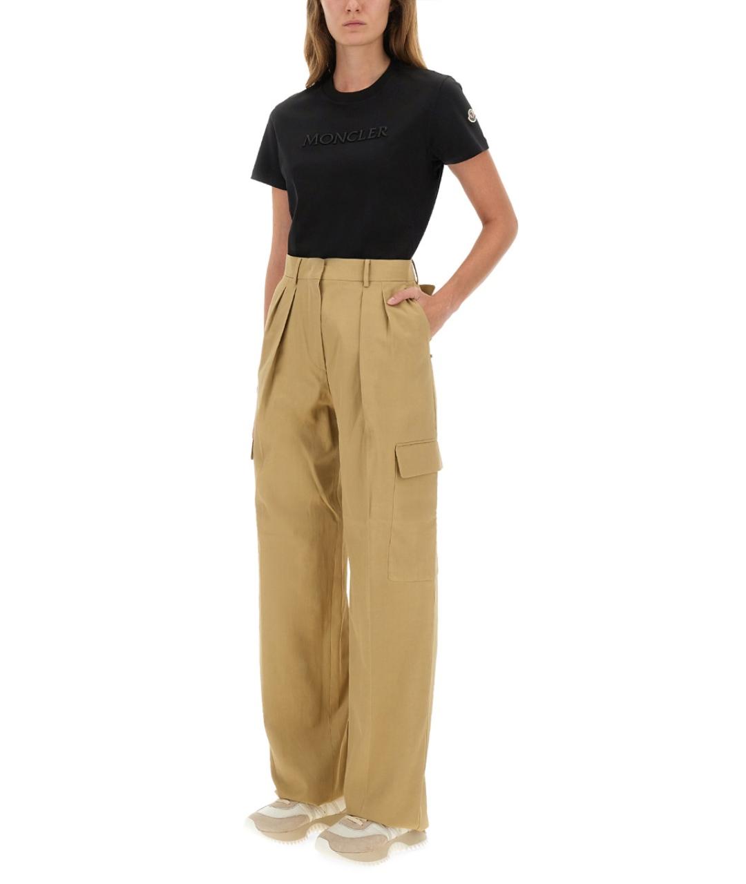 MONCLER Черная хлопковая футболка, фото 5