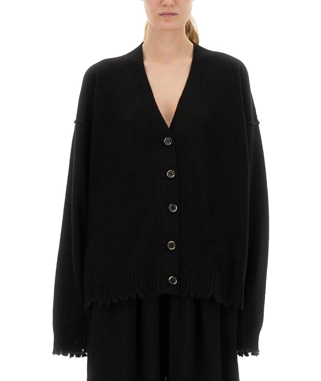 UMA WANG Черный кашемировый кардиган, фото 2