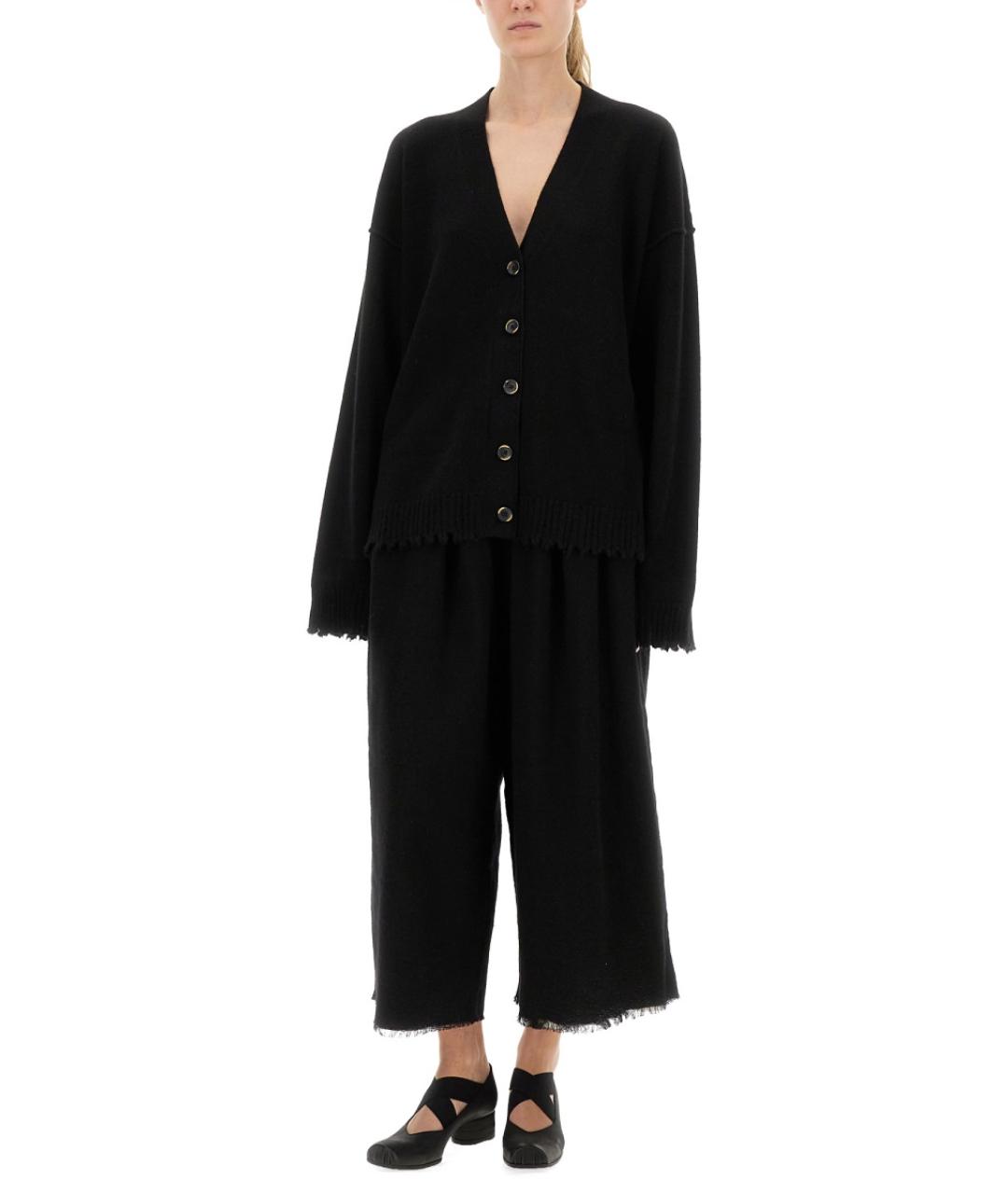 UMA WANG Черный кашемировый кардиган, фото 3