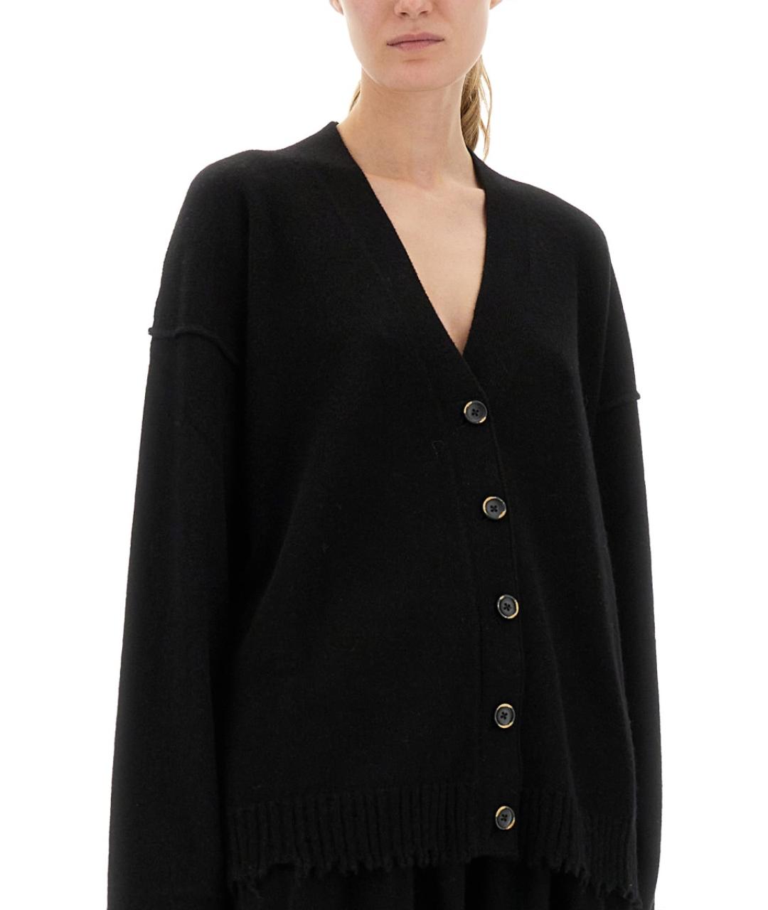 UMA WANG Черный кашемировый кардиган, фото 5