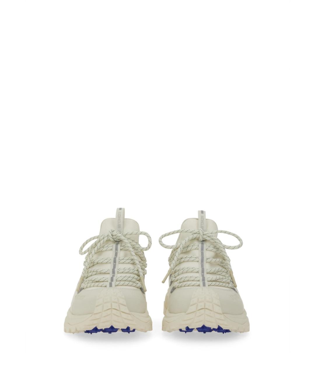 MONCLER Бежевые текстильные кроссовки, фото 4