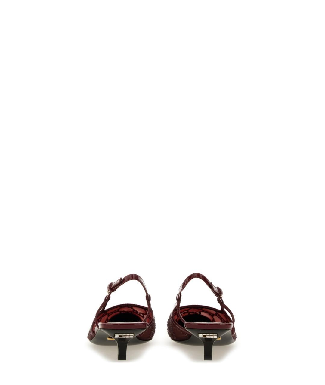 GUCCI Бордовые синтетические туфли, фото 3