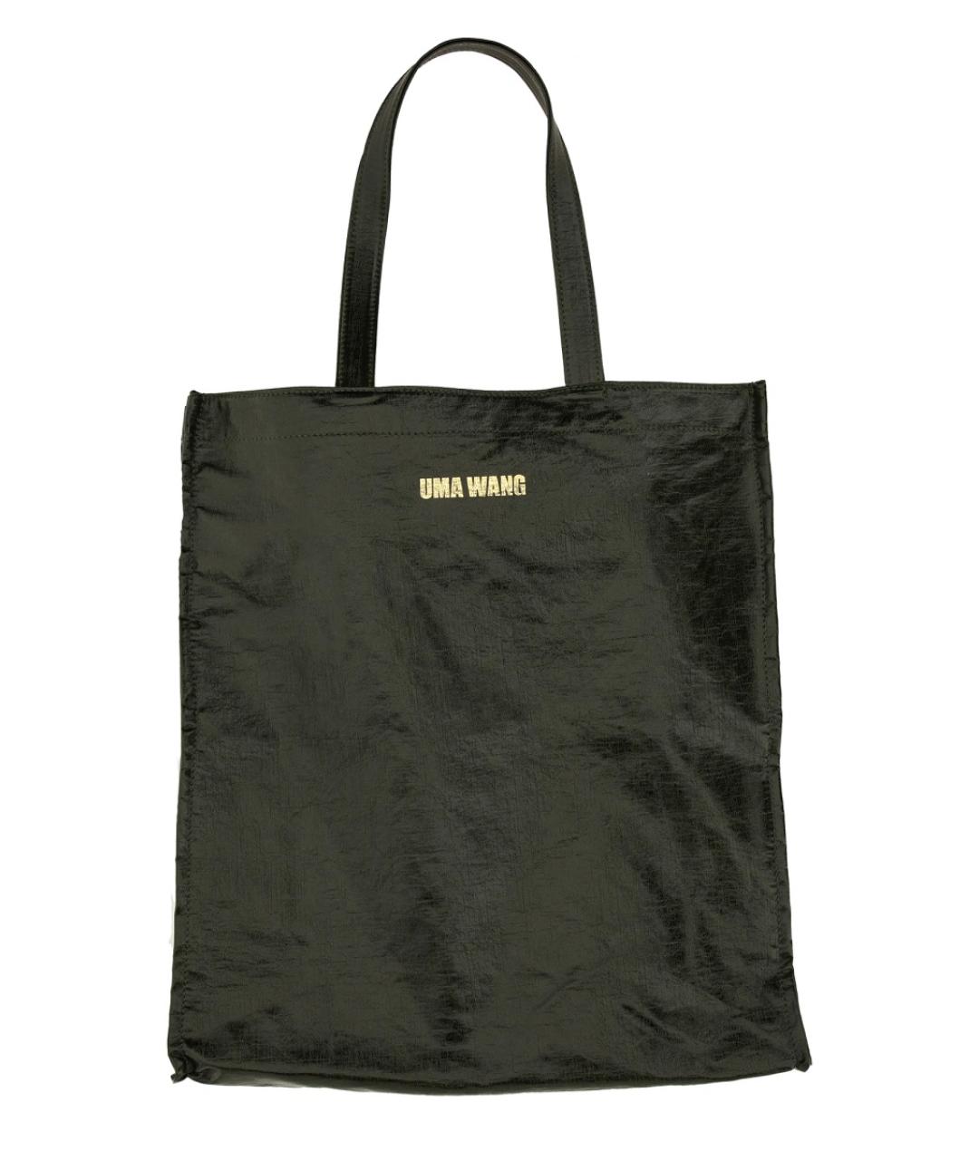 UMA WANG Коричневая льняная сумка тоут, фото 1