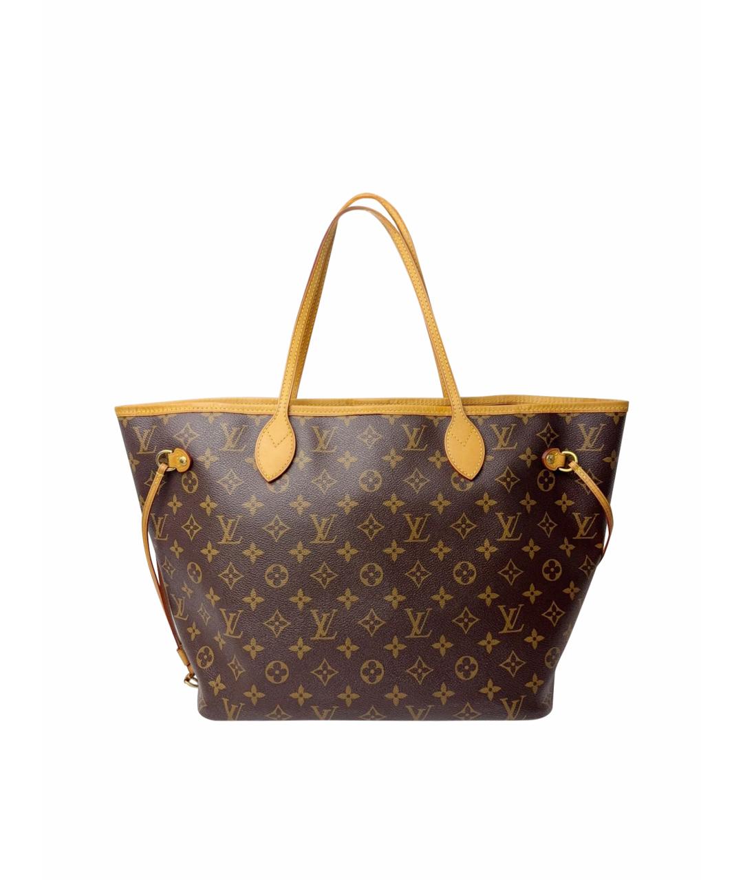 LOUIS VUITTON Коричневая кожаная сумка тоут, фото 1