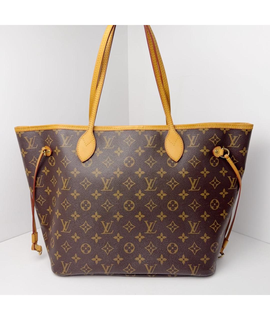 LOUIS VUITTON Коричневая кожаная сумка тоут, фото 2