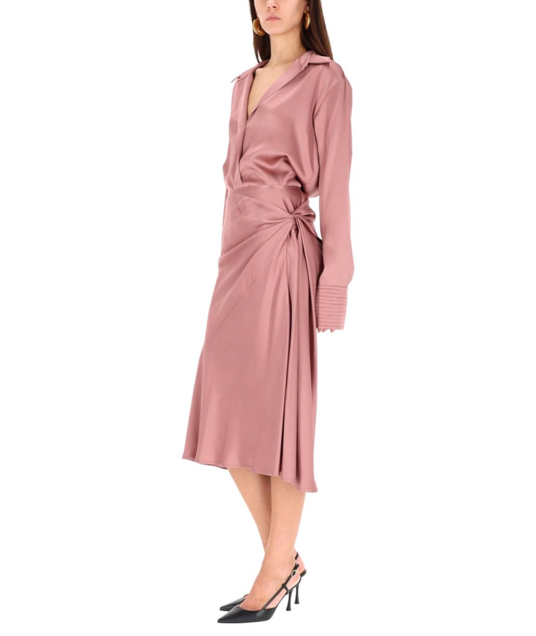 DRIES VAN NOTEN Розовая ацетатная рубашка, фото 2