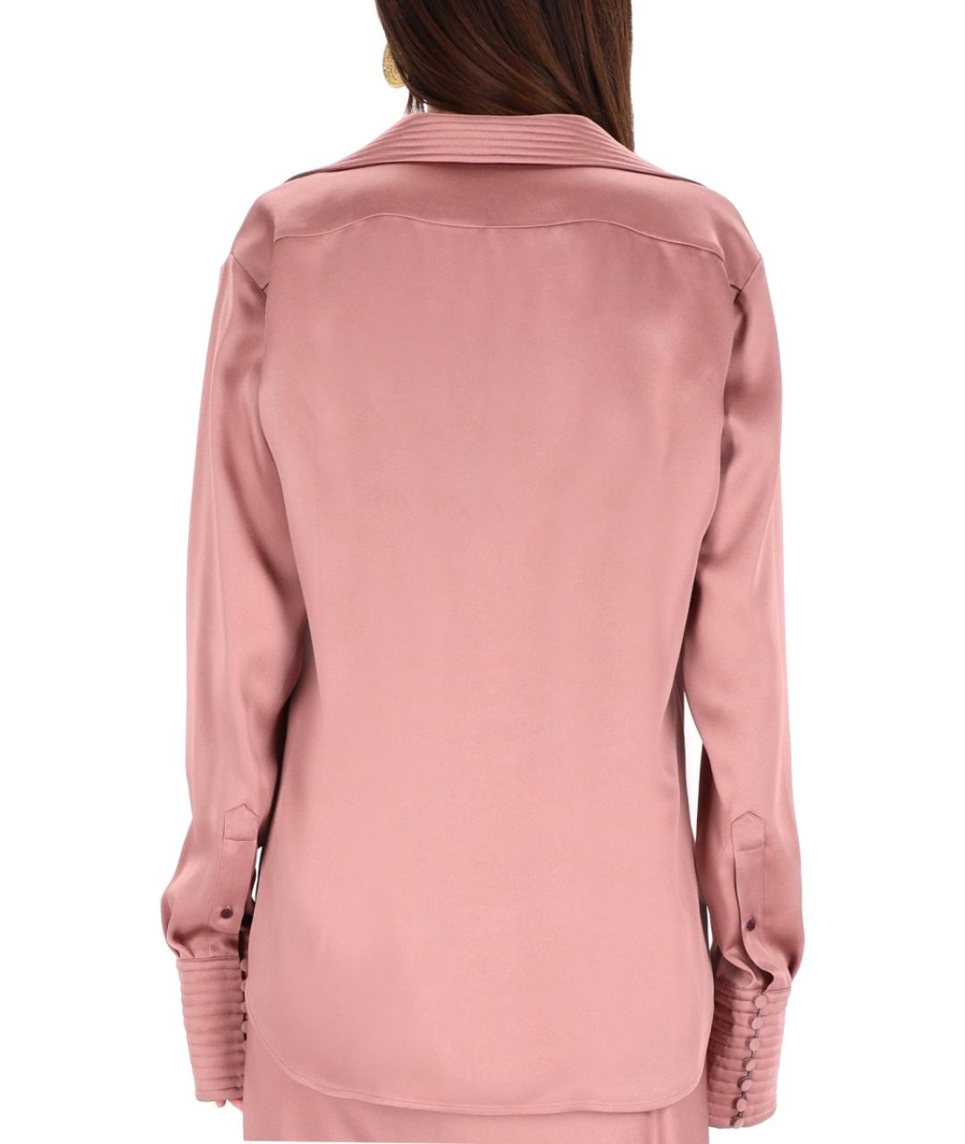DRIES VAN NOTEN Розовая ацетатная рубашка, фото 3