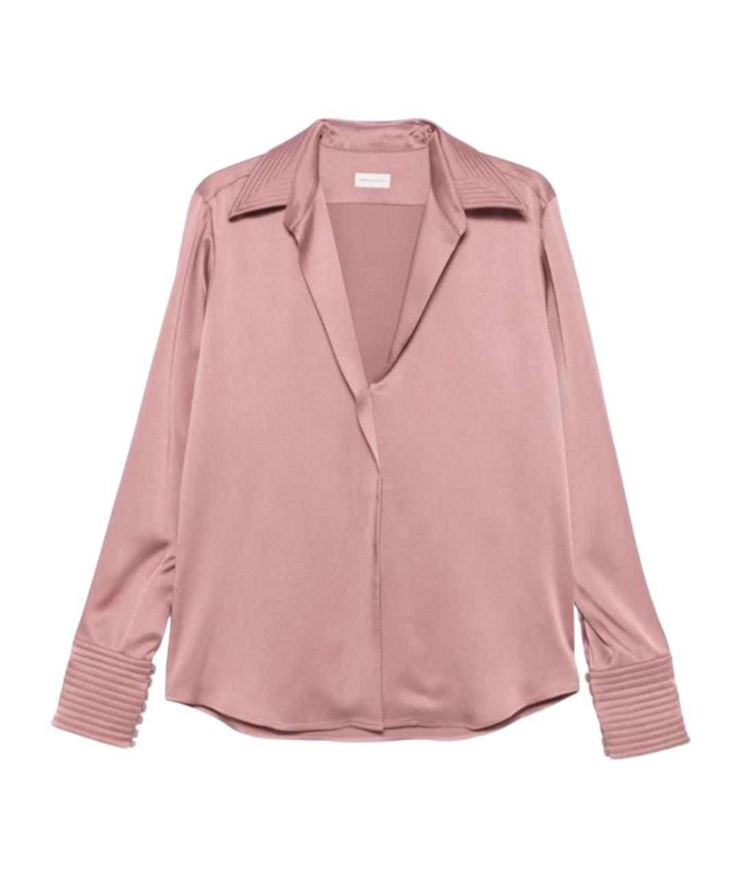 DRIES VAN NOTEN Розовая ацетатная рубашка, фото 1