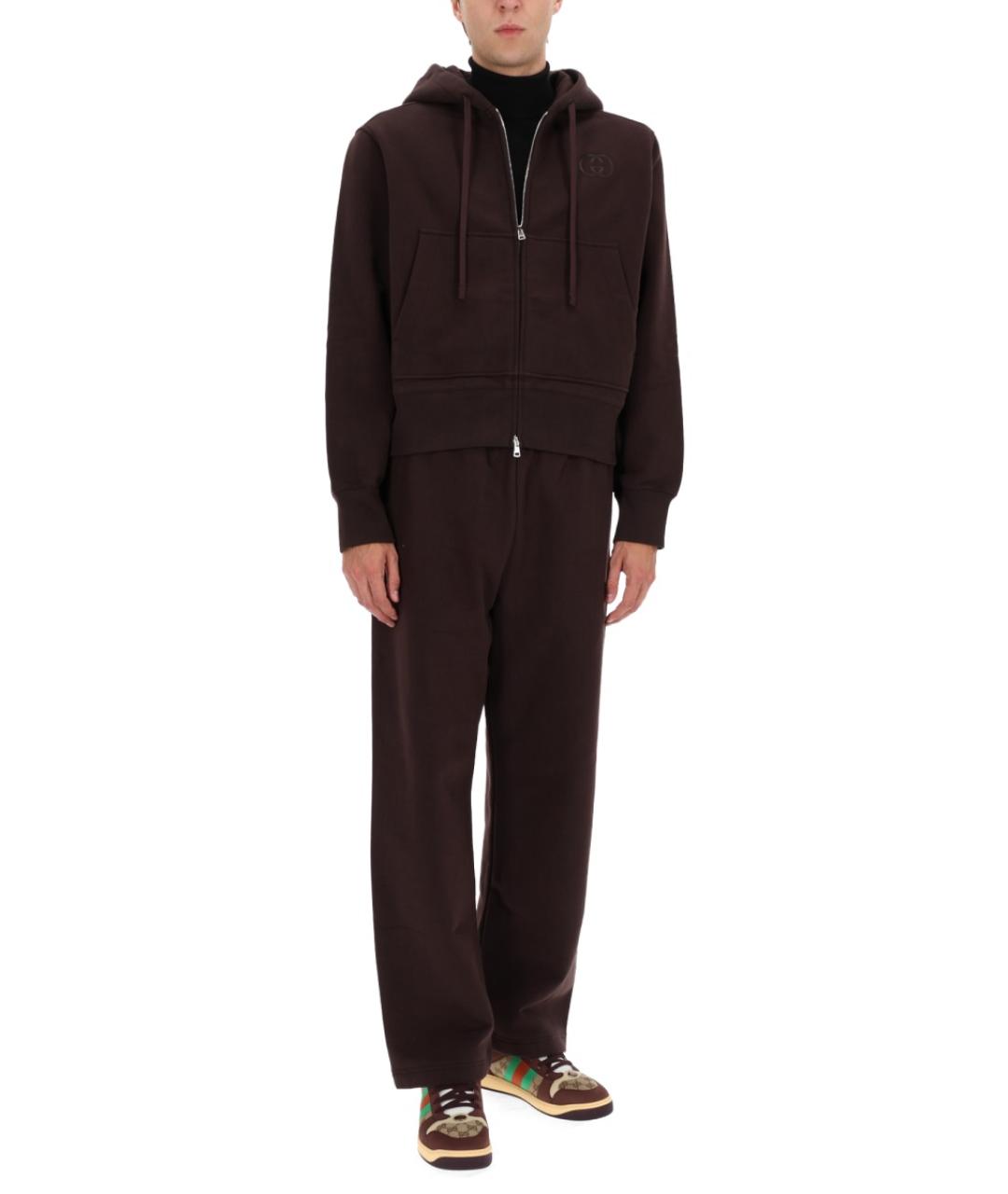 GUCCI Коричневые повседневные брюки, фото 3