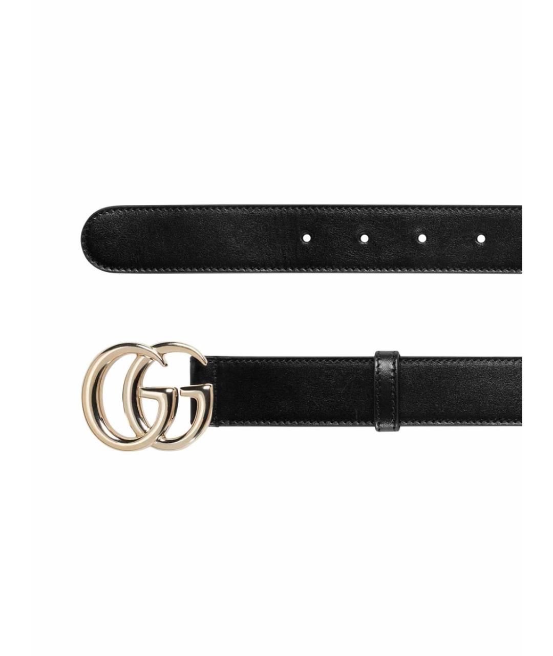 GUCCI Черный кожаный ремень, фото 2