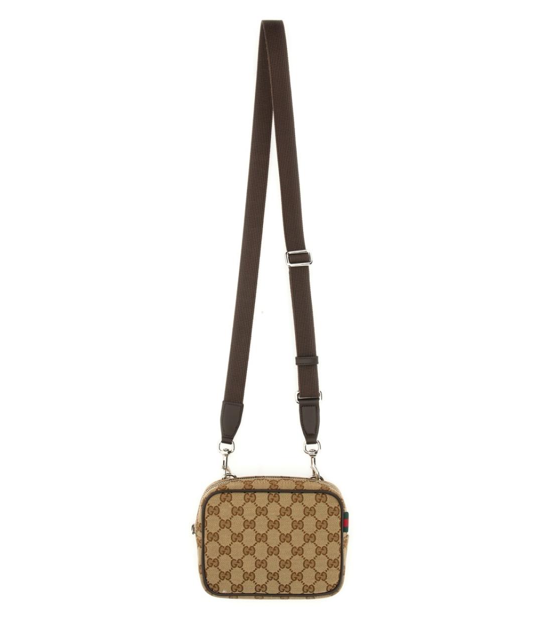 GUCCI Бежевая синтетическая сумка на плечо, фото 3