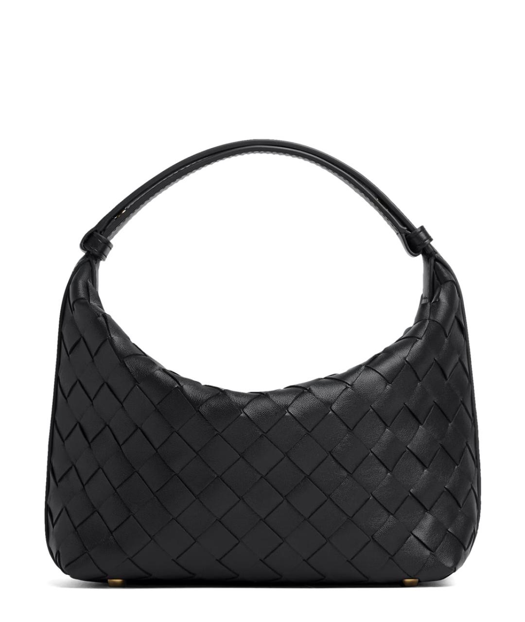 BOTTEGA VENETA Черная кожаная сумка с короткими ручками, фото 2