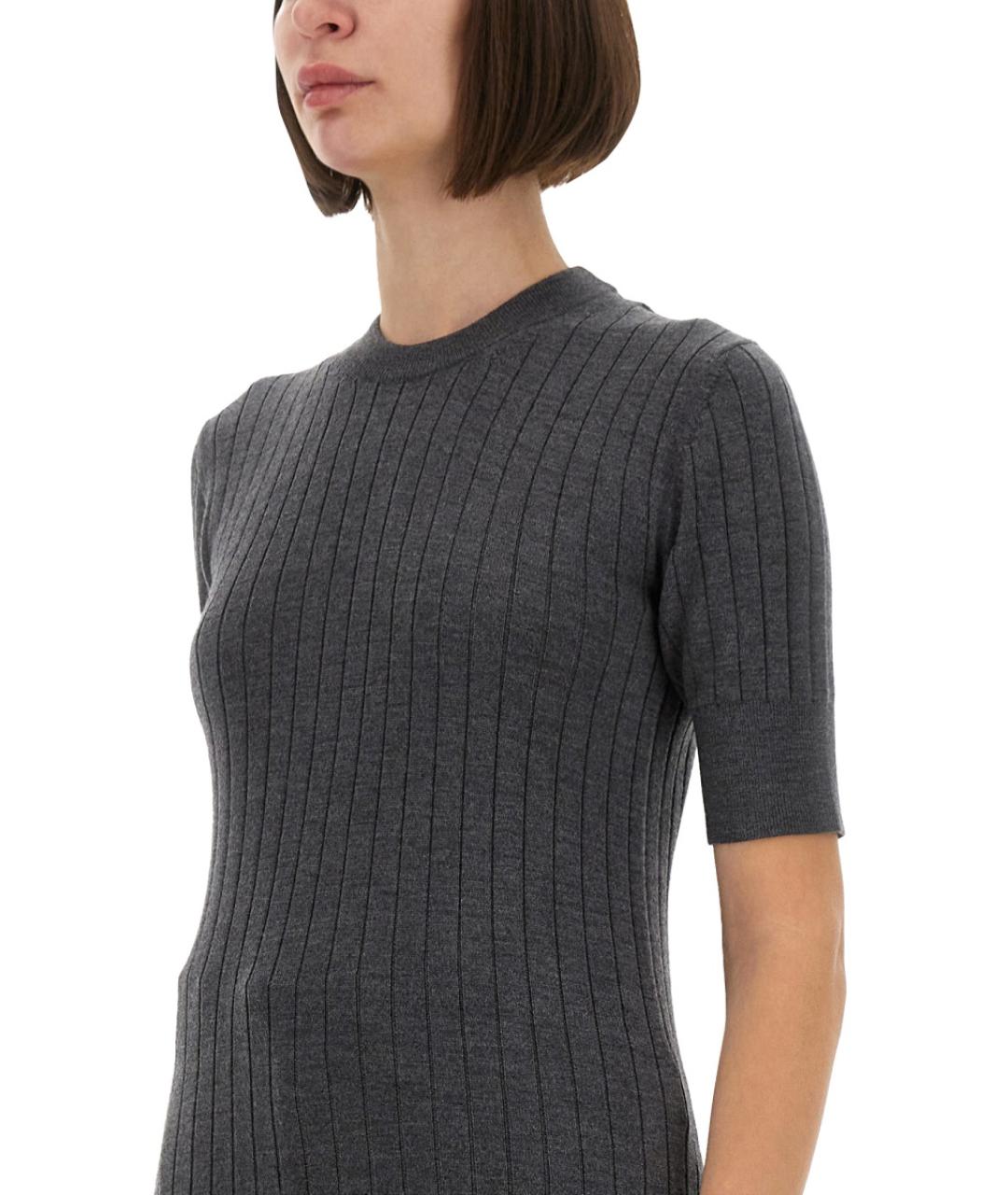 BOTTEGA VENETA Серый шерстяной джемпер / свитер, фото 5