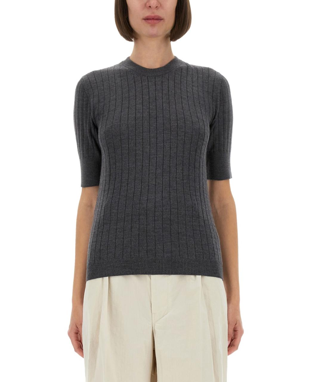 BOTTEGA VENETA Серый шерстяной джемпер / свитер, фото 2