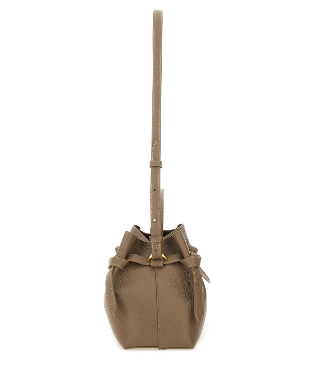 YUZEFI Бежевая кожаная сумка тоут, фото 4