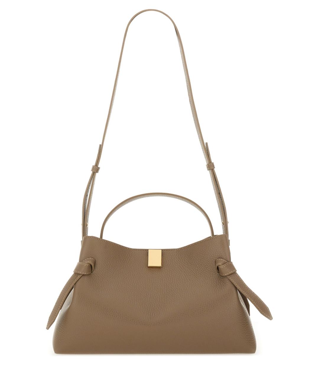 YUZEFI Бежевая кожаная сумка тоут, фото 2