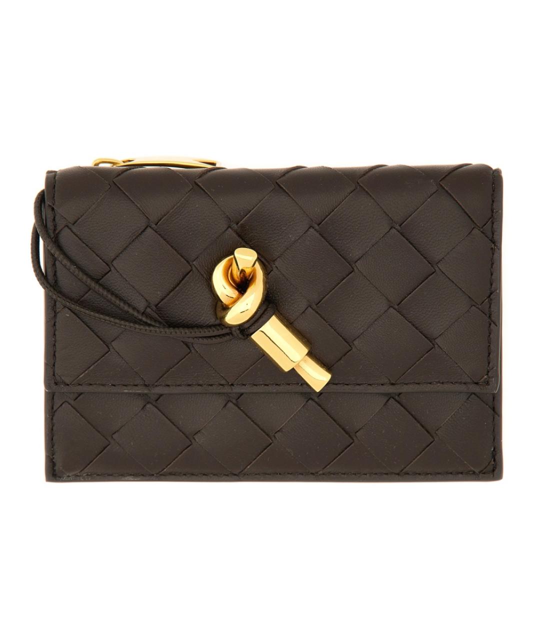 BOTTEGA VENETA Коричневый кожаный кошелек, фото 1