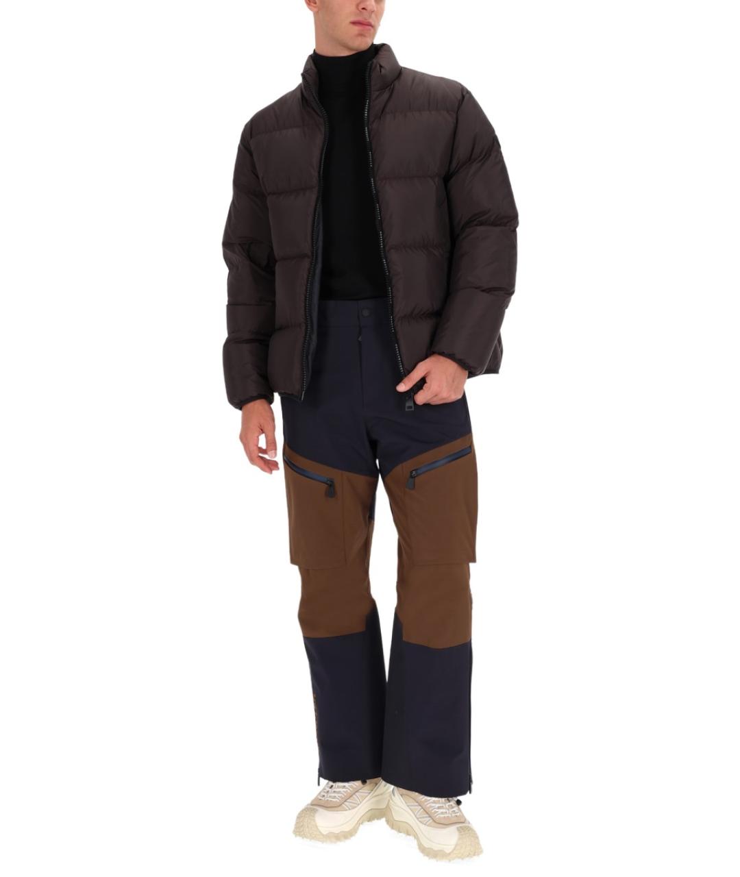 MONCLER Коричневая полиэстеровая куртка, фото 3