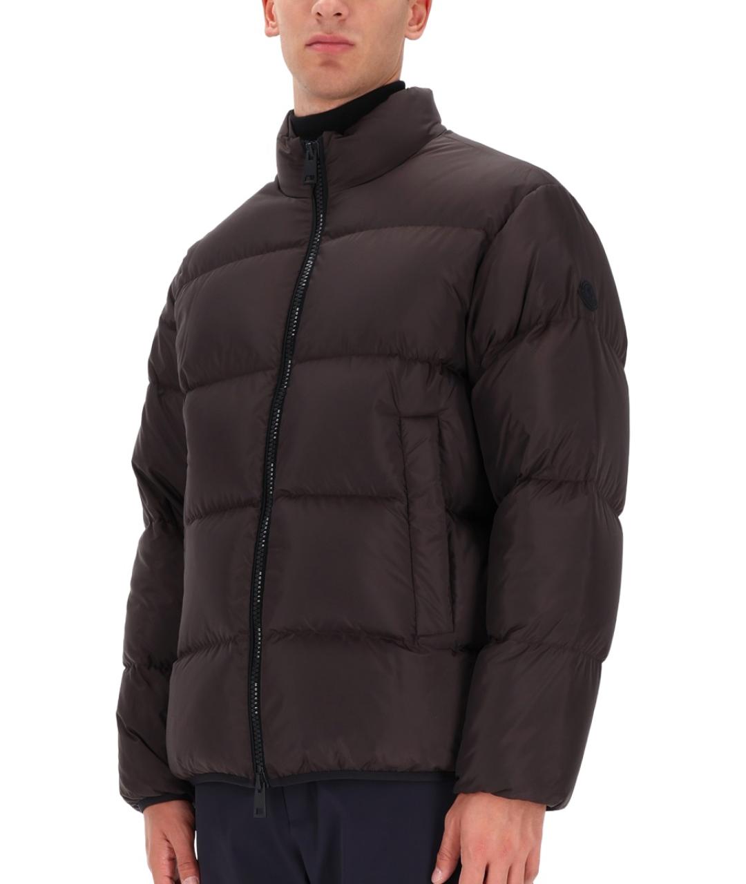 MONCLER Коричневая полиэстеровая куртка, фото 4