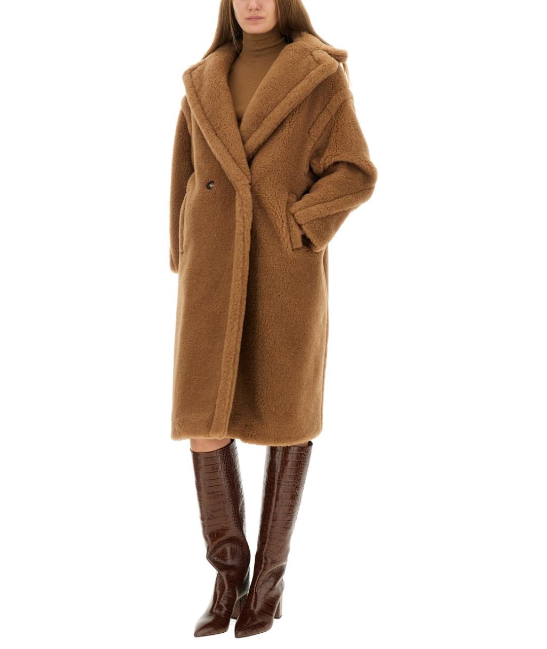 MAX MARA Бежевый шерстяной тренч/плащ, фото 3