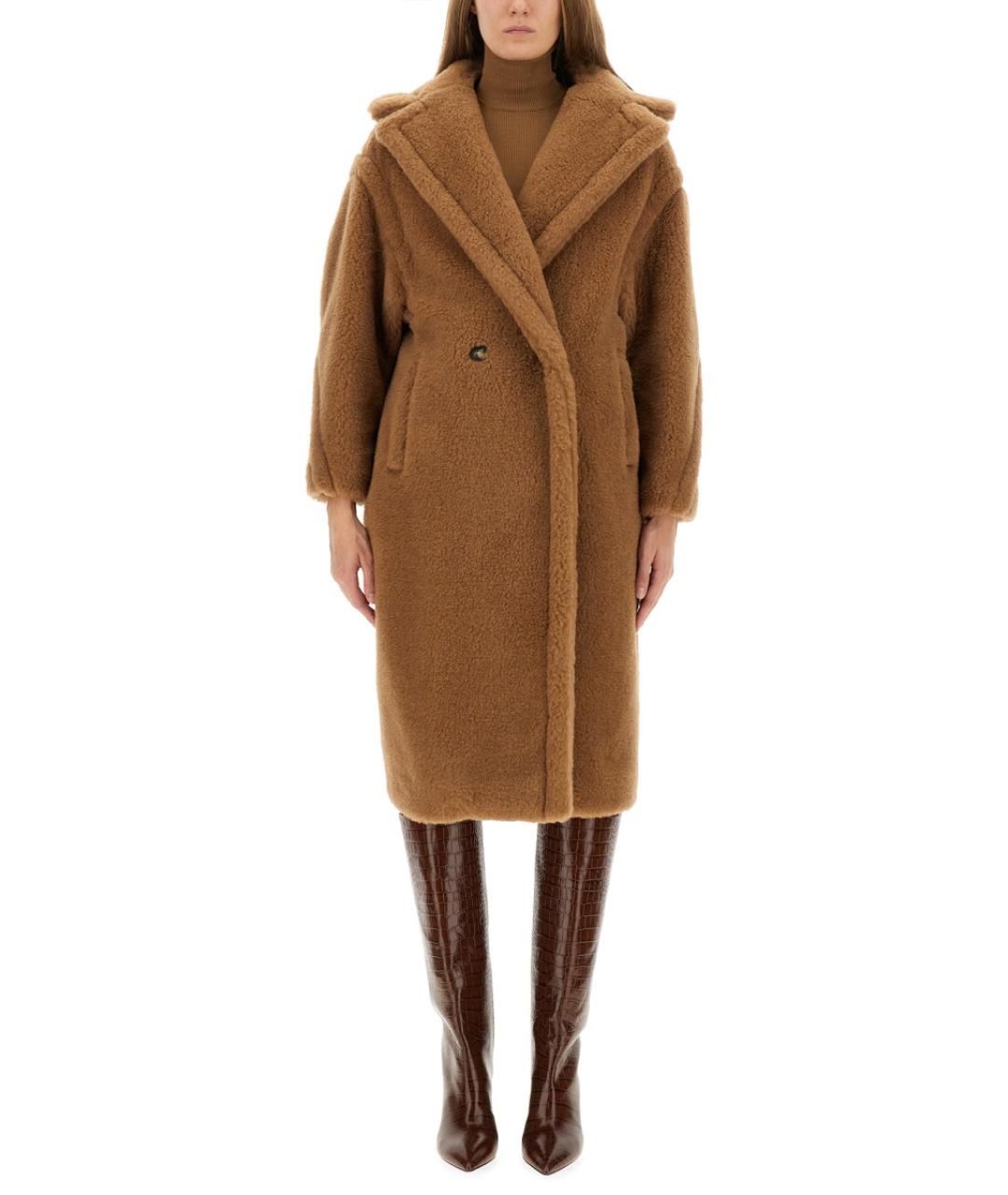 MAX MARA Бежевый шерстяной тренч/плащ, фото 2