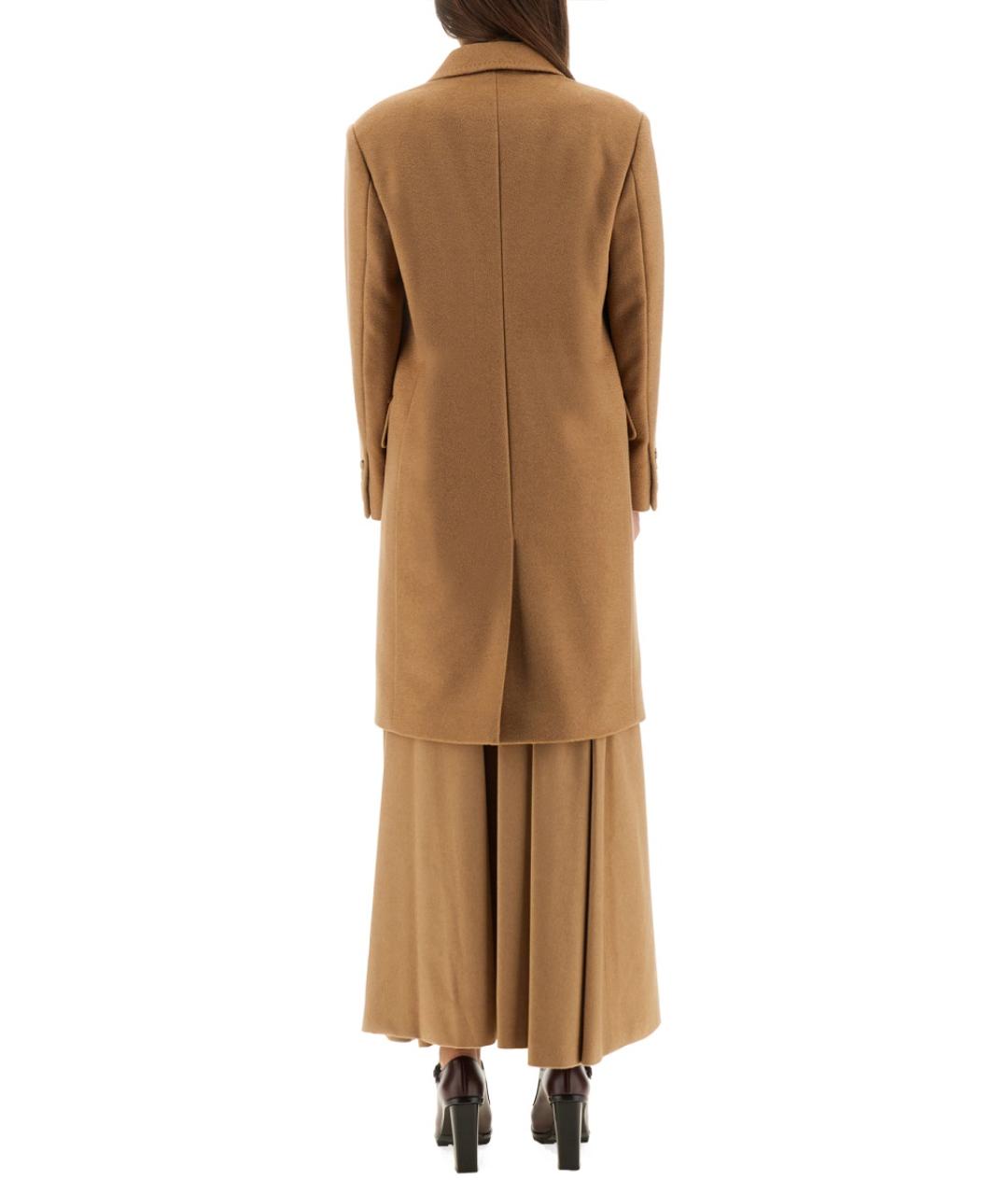 MAX MARA Бежевый шерстяной тренч/плащ, фото 4