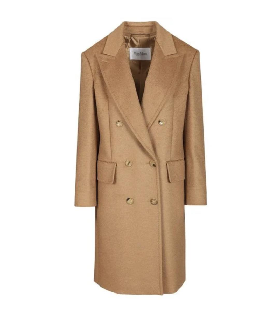 MAX MARA Бежевый шерстяной тренч/плащ, фото 1