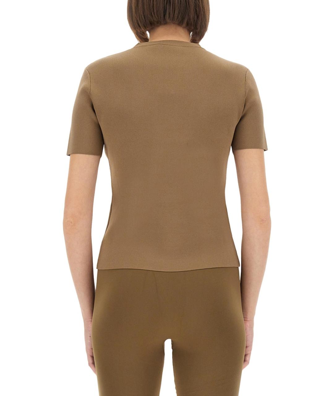 MAX MARA Бежевая вискозная футболка, фото 4