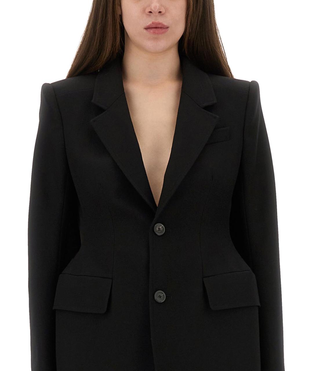 BALENCIAGA Черный шерстяной жакет/пиджак, фото 6