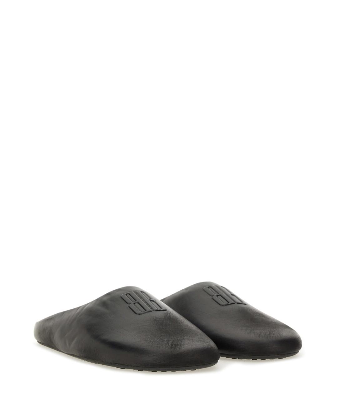 BALENCIAGA Черные кожаные сандалии, фото 2