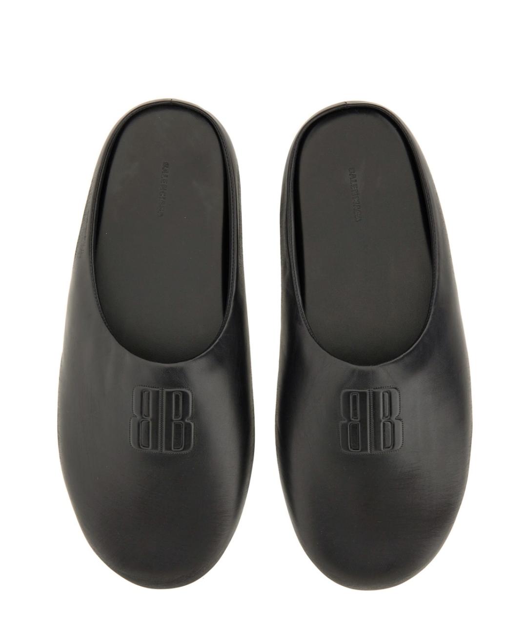 BALENCIAGA Черные кожаные сандалии, фото 6