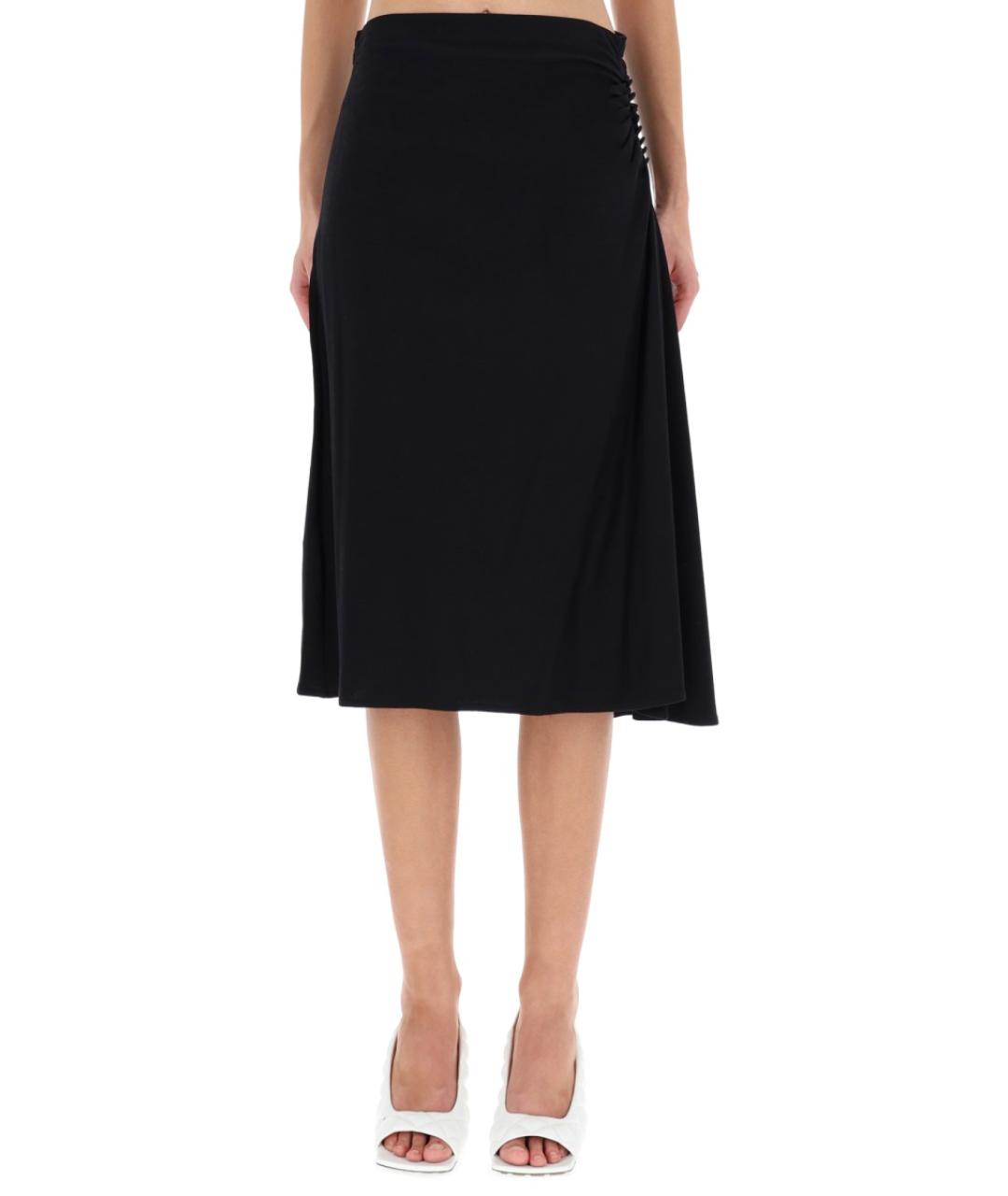 DRIES VAN NOTEN Черная хлопковая юбка миди, фото 5