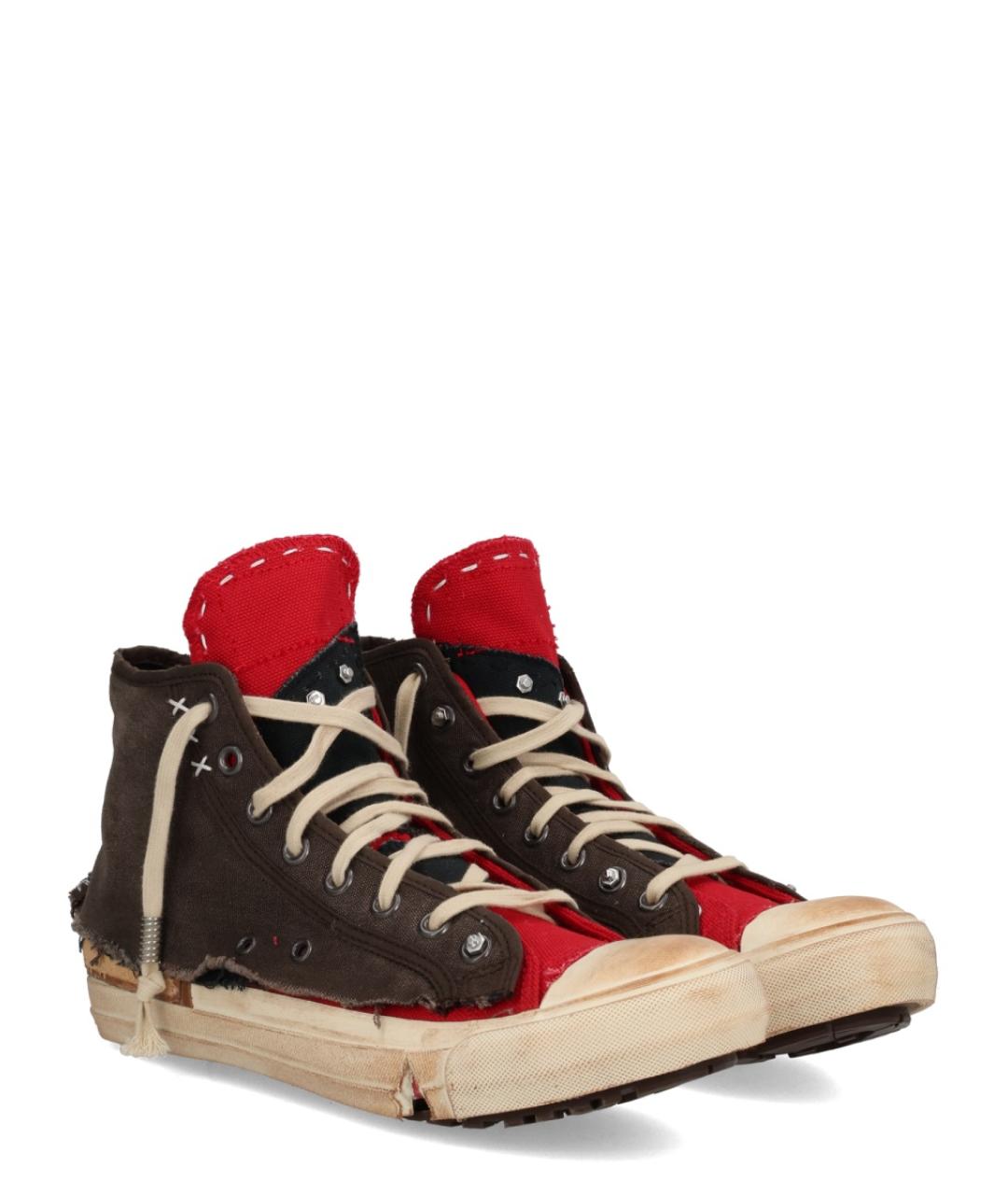 MAISON MARGIELA Мульти текстильные высокие кроссовки / кеды, фото 2