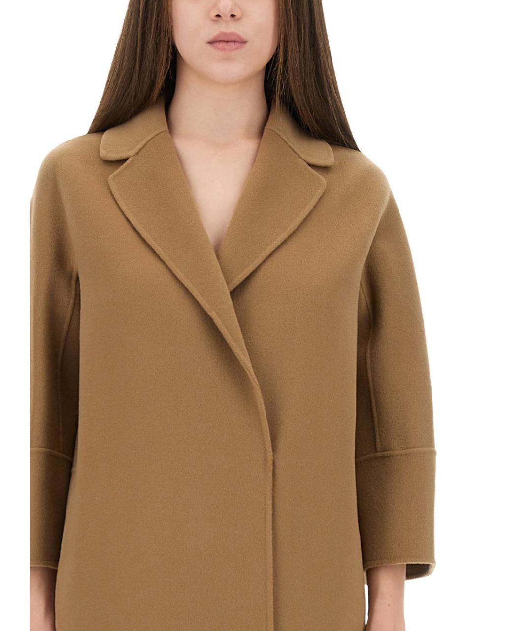 'S MAX MARA Бежевое шерстяное пальто, фото 3