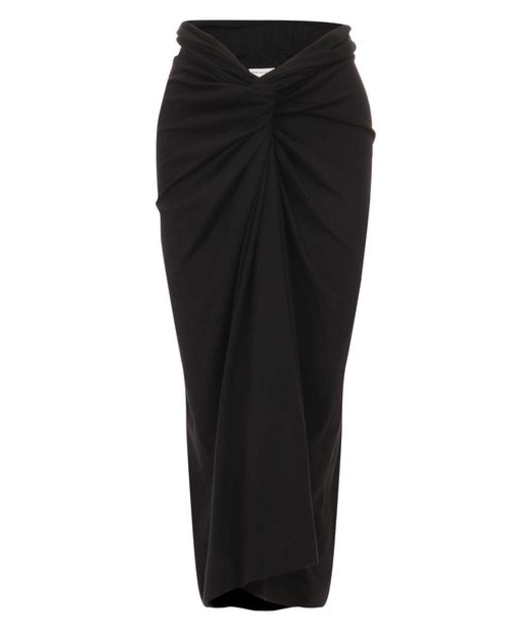 DRIES VAN NOTEN Черная хлопковая юбка миди, фото 1