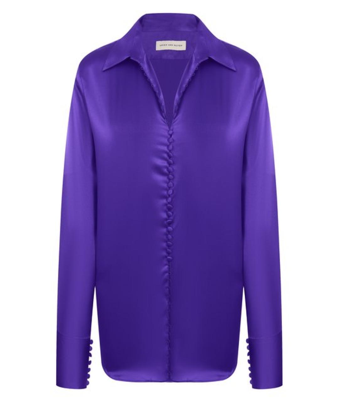 DRIES VAN NOTEN Фиолетовая шелковая рубашка, фото 1