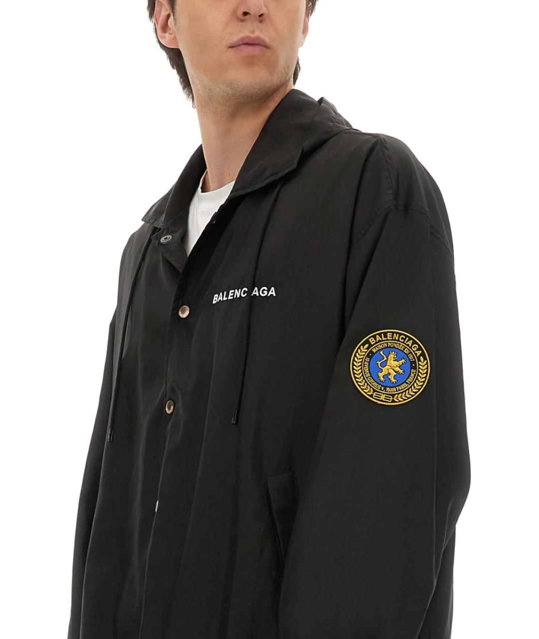 BALENCIAGA Черная полиэстеровая куртка, фото 5