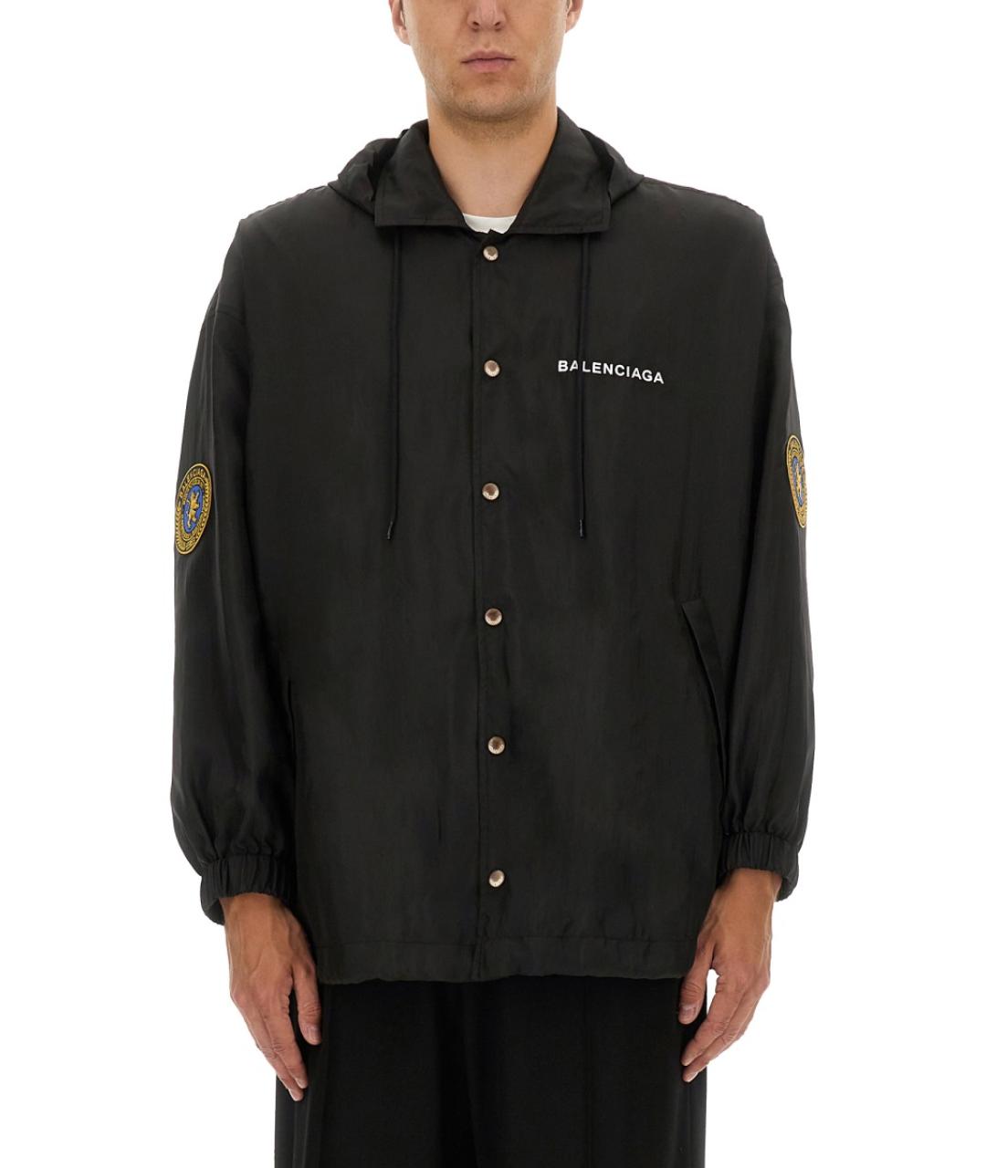 BALENCIAGA Черная полиэстеровая куртка, фото 2