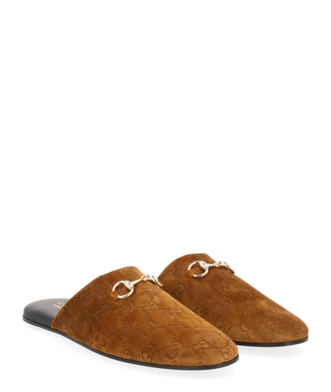 GUCCI Коричневые замшевые мюли, фото 2
