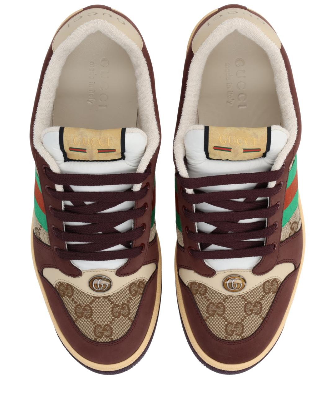 GUCCI Мульти текстильные низкие кроссовки / кеды, фото 5